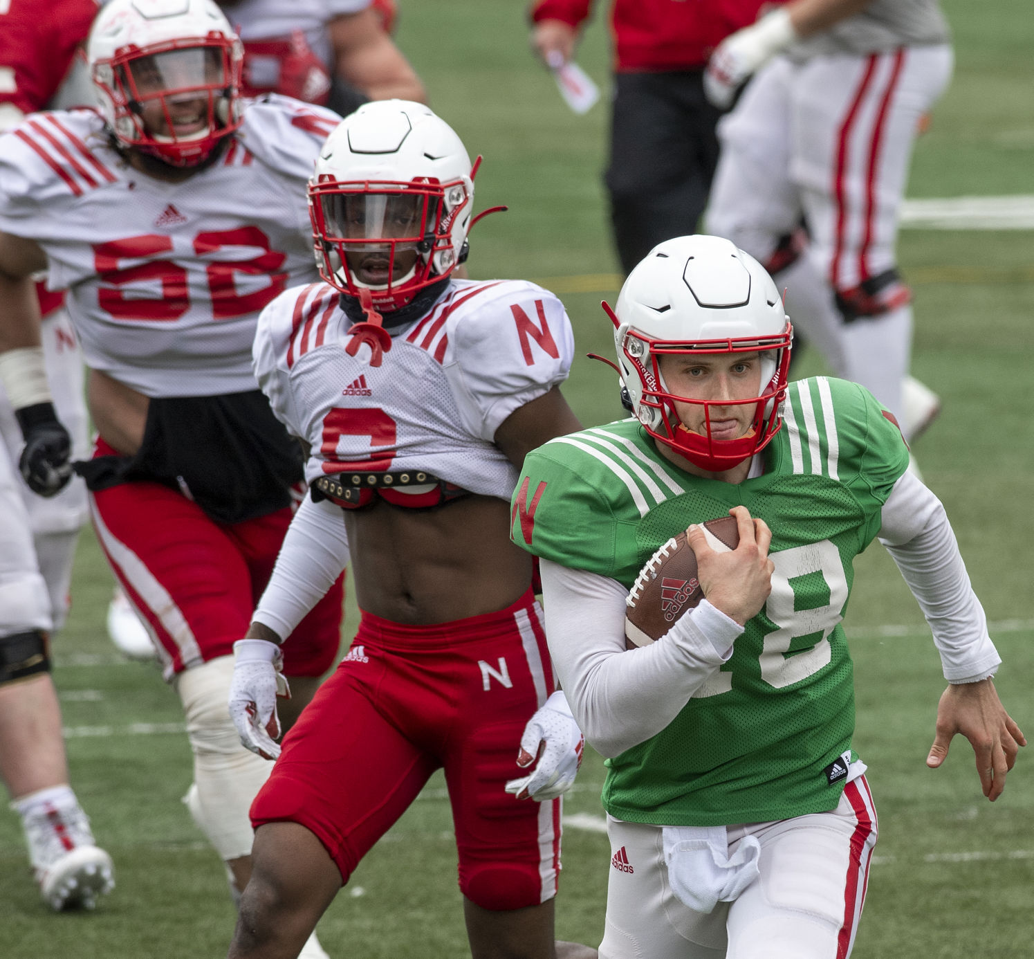Nebraska football practice, 4.17